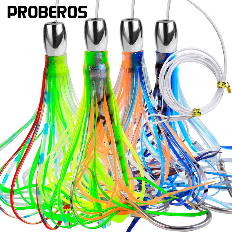 Esca morbida per la pesca in mare con tentacolo di calamaro e testa di polpo in metallo Bionic da 7,87 pollici, 20 cm, 66,5 g_voghion.com