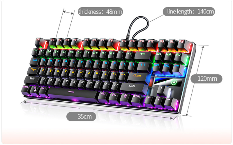 Paneel ZK Metaal RGB Gemengd licht Bedraad Blauw Schakelaar Mechanische sleutel Toetsen USB Tweekleurig Spel Kantoor De s_voghion.com