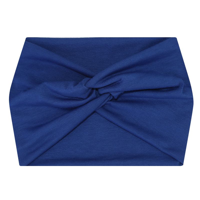 New Women's Wide Edge Hair Band Solid Color Elastic Headscarf Men's Sports Yoga Running Fitness Antiperspirant Cotton Headband_voghion.com