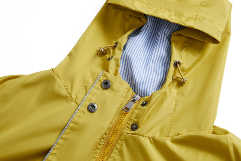 Trench casual da donna K Long con cappuccio, impermeabile, tinta unita con fodera a righe, cappotto dritto._voghion.com
