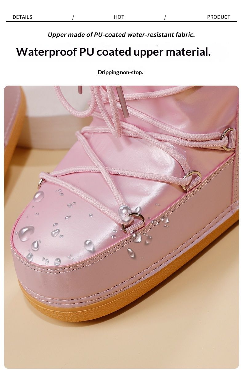 Voyage Walking In Series Cross-Border Trade Space For Women Winter Travel Ski Waterproof Non-Slip Mid-Calf Snow Boots_voghion.com