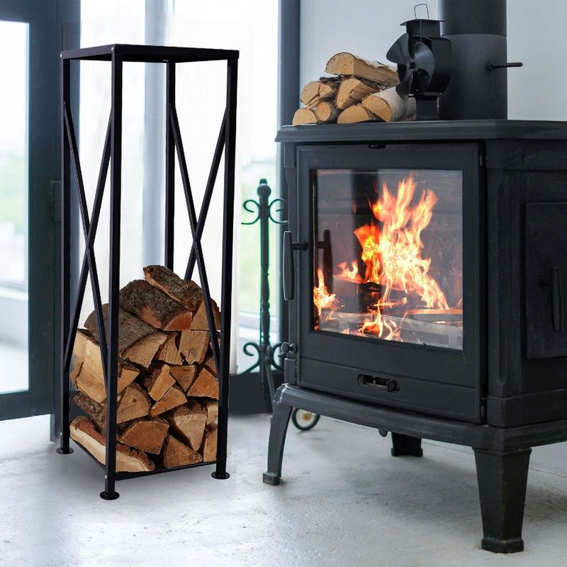 Log Fireplace Storage Outdoor Rack Holde Log Rack Drative Wood For Storage Indoor Holder Holder Storage Firewood Logs Fireplace_voghion.com