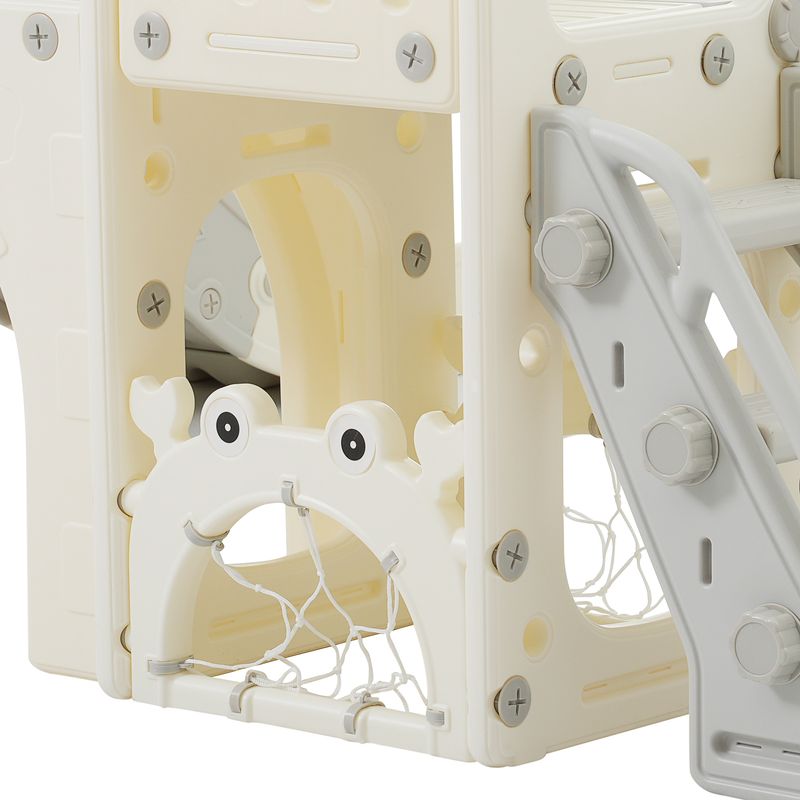 Kinderspielplatz-Set 8-in-1 con Rutsche, Bogentunnel, Basketballkorb e Teleskop_voghion.com