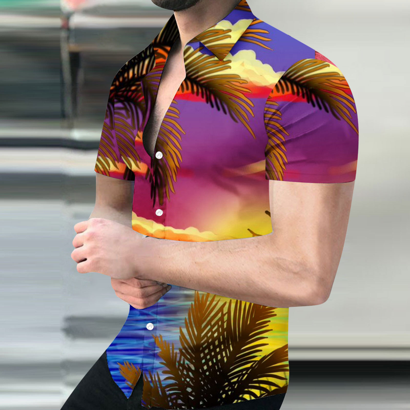 Poletna nova moška majica s kratkimi rokavi s 3D digitalnim tiskom in večjo velikostjo za prosti čas_voghion.com