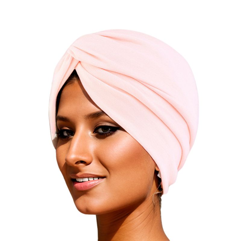 Copricapo intrecciato con turbante incrociato in morbido cotone - Elegante copricapo arabo boho per uomini e donne_voghion.com