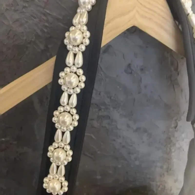 Designer 2025 Canvas Sweet Lovely Minority Literary Crossbody Bags Bow Patchwork Pearl Shoulder All-Match Exquisite_voghion.com