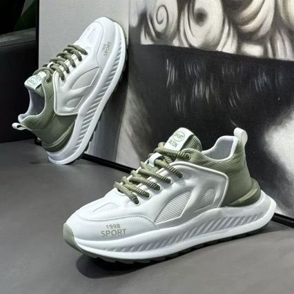 Scarpe da uomo Forrest con suola spessa Gump 2025, nuove scarpe da ginnastica bianche casual alla moda, in mesh traspirante, sportive, da corsa, nuove_voghion.com