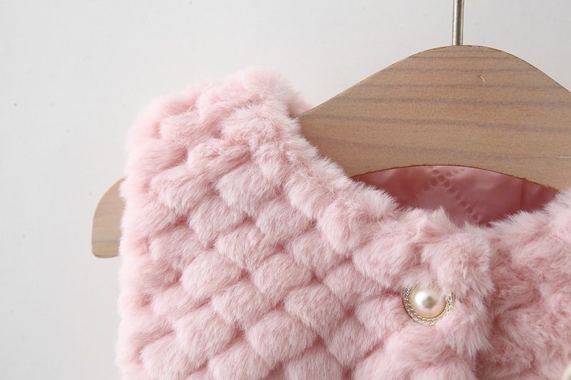 Baby Girl Cute Rabbit Shaped Winter Warm Wool Vest_voghion.com