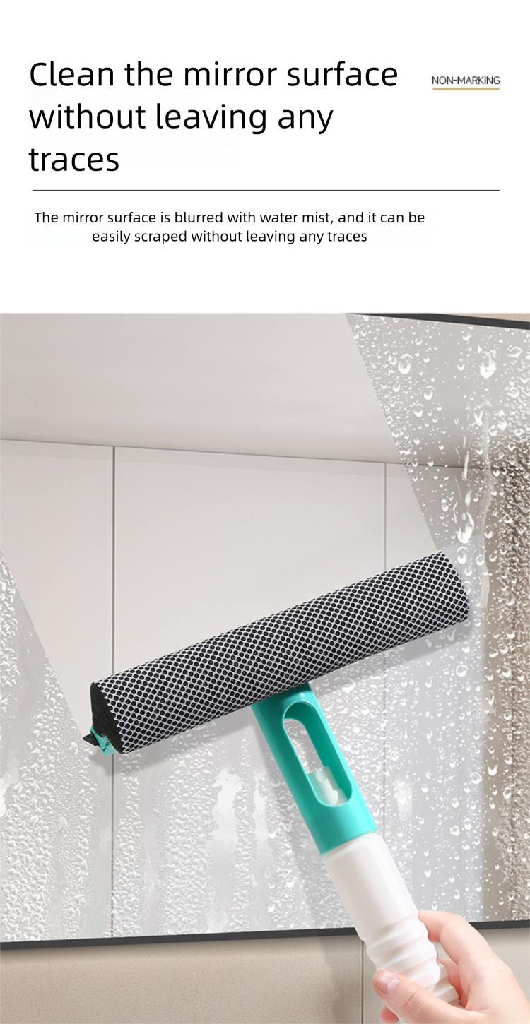 Limpiador de vidrios de doble cara, cepillo multifuncional de silicona pulverizable._voghion.com