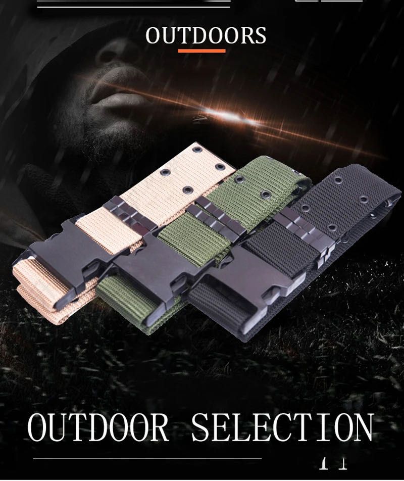 HOT Military Training for European and Students Outdoor Weaving American Security Tactical Outer Belt_voghion.com
