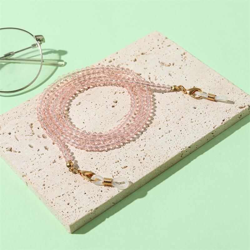 Multicolor Fashion Crystal Beaded Glasses Chain Mask_voghion.com