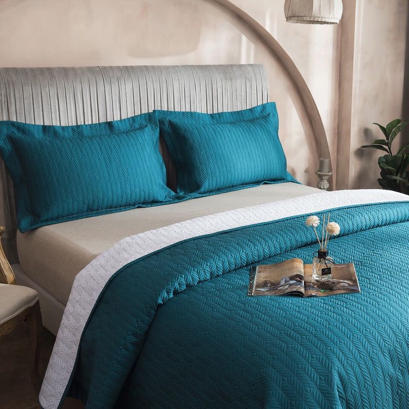 Copriletto in cotone di alta qualità, 100 pezzi, set da tre pezzi, trapuntato in cotone a fibra lunga, lenzuolo trapuntato in puro cotone, trapuntato da 1,8 m._voghion.com