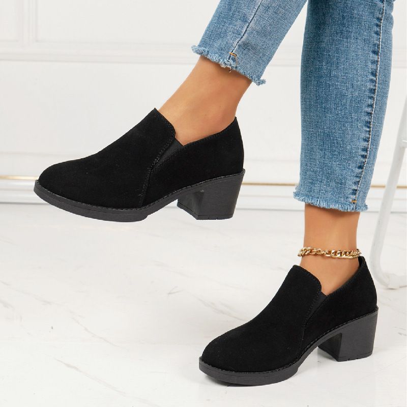 Große Größe Le Fu für Damen, Frühjahr 2025 Neue Schuhe, Dicker Absatz, Runde Spitze, Ein Fuß, Damen Einzelschuhe_voghion.com