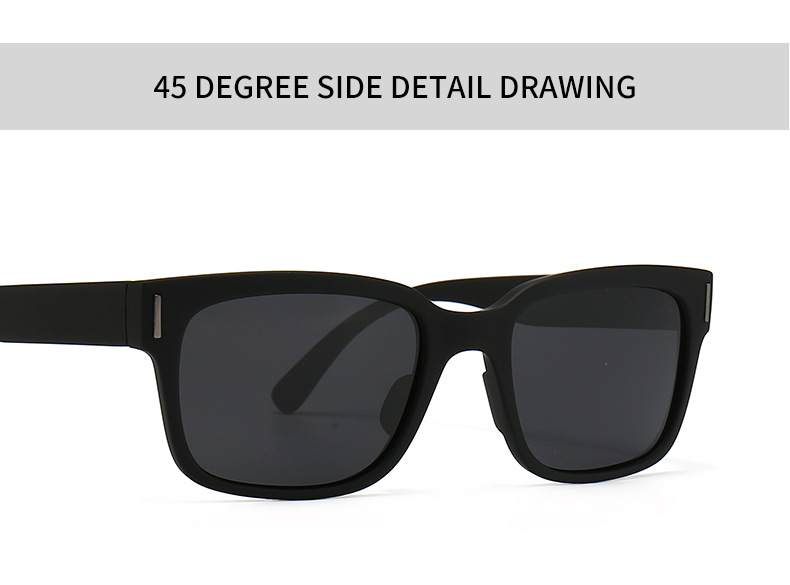 modern retro narrow square sunglasses INS style street photography big-name polarized sunglasses RB2101_voghion.com