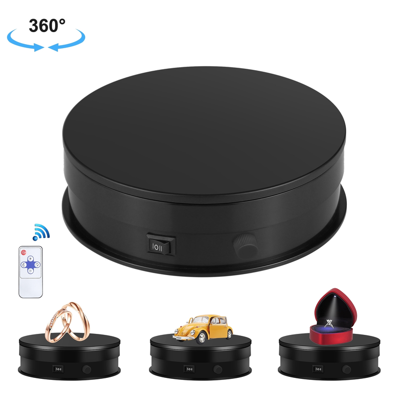 15 cm Geschwindigkeit Einstellbar Fotografie Rotierenden Display Stand 360 Grad Elektrische Rotierenden Produkt Display Plattenspieler Für Video Schießen_voghion.com