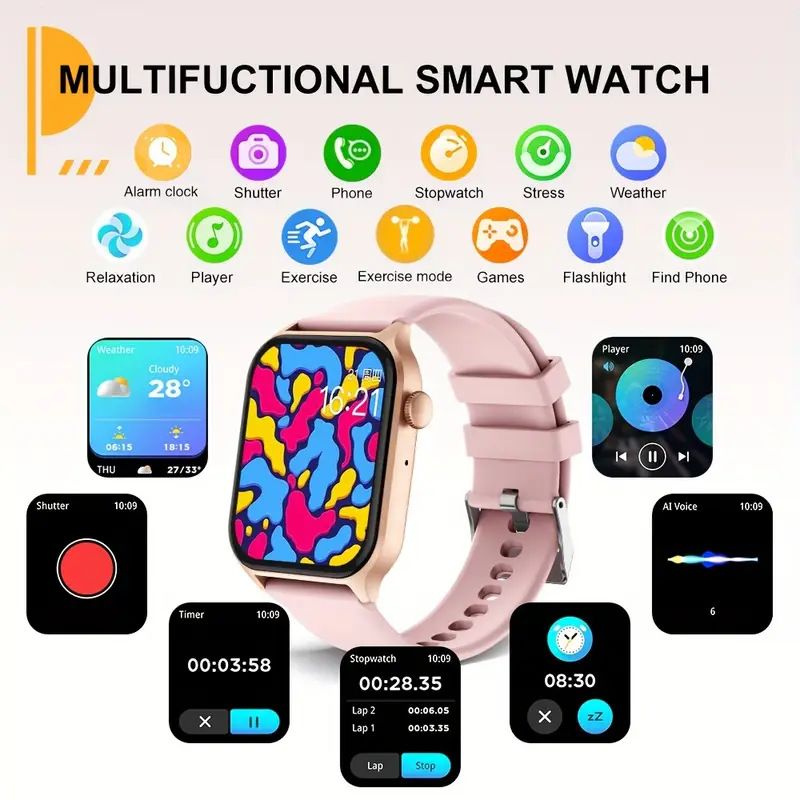 Exklusive grenzüberschreitende Z145 Smartwatch, 1,83 Zoll, Sport, Bluetooth, Anrufe, ultradünn, wasserdicht, intelligente Überwachung_voghion.com