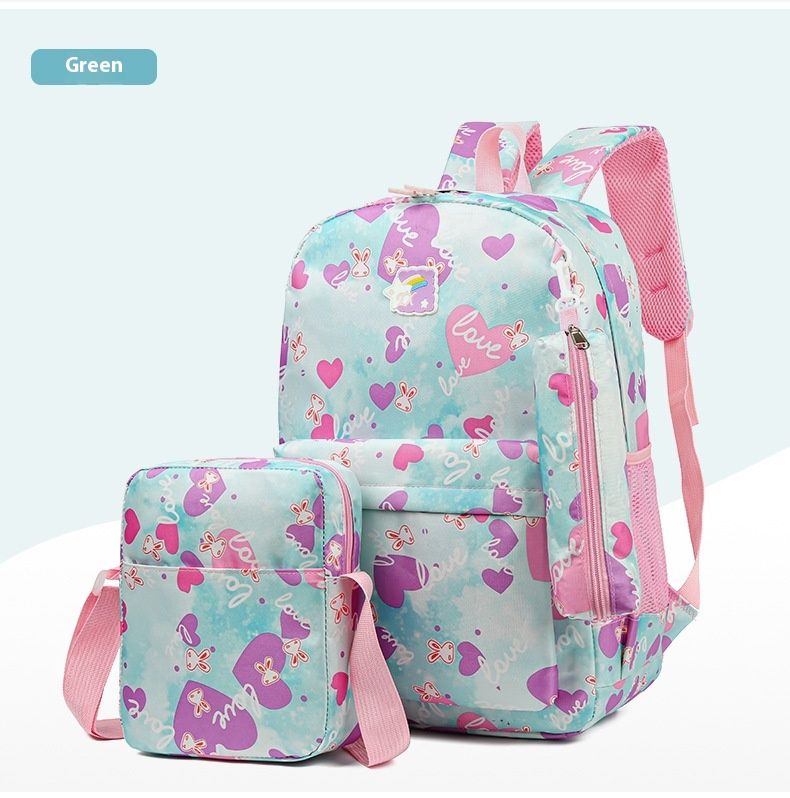 New Three Piece Backpack Sweet And Cute Casual Travel Backpack With Large Capacity For Primary And Secondary School Students_voghion.com