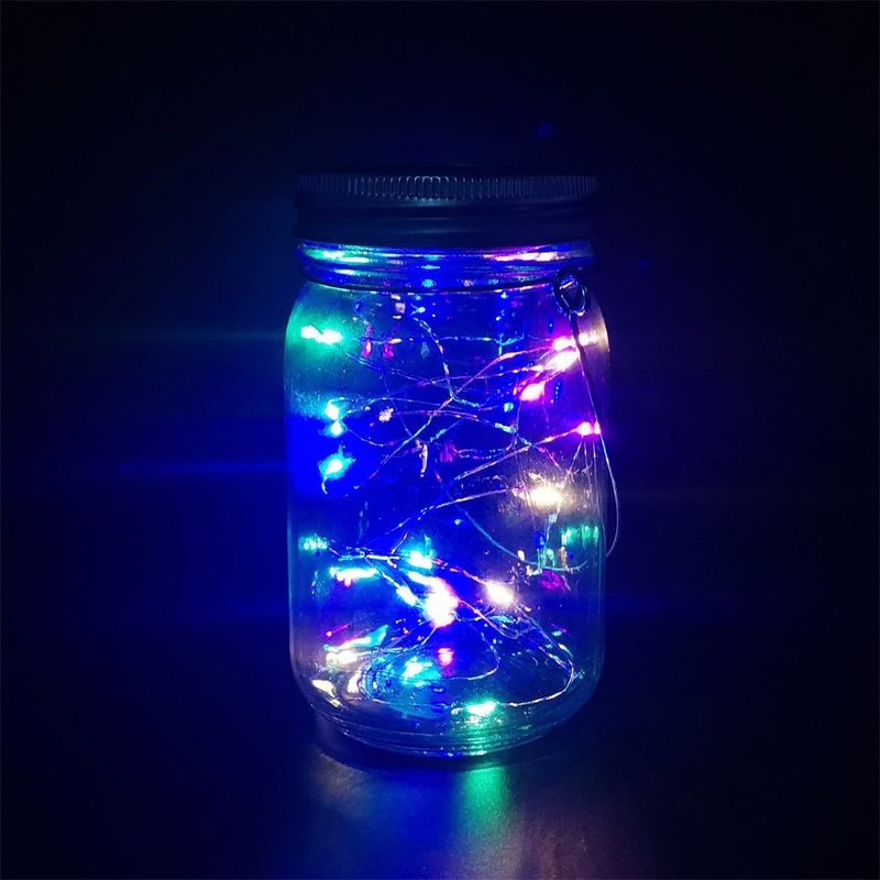Solar Mason Jar Lid Lights With Copper Wire String - Outdoor Fairy Lights For Garden, Wedding, Christmas Decor_voghion.com