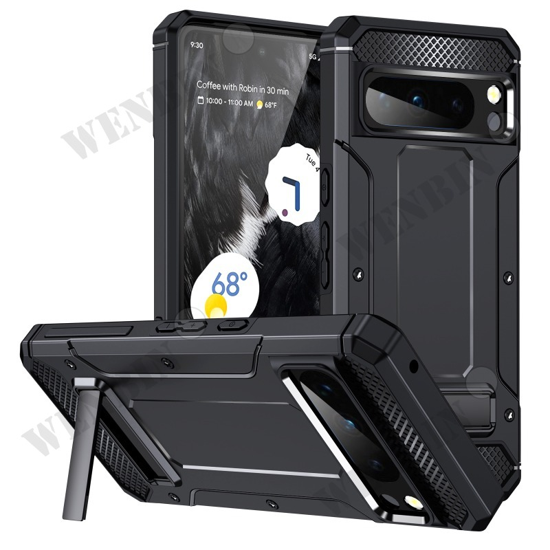 Custodia per Google Pixel 8 Pro 8 7 Pro 7 7A Custodia protettiva di grado militare sottile e resistente con supporto rigido_voghion.com