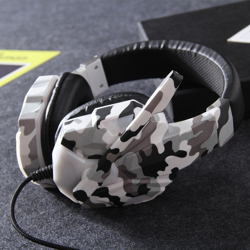 Soyto SY830MV Camouflage Over-Ear Mic Gaming Headphones Wired Headset for PC/PS4_voghion.com