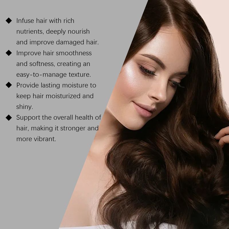 Maschera alla cheratina HOEGOA che migliora la consistenza dei capelli, li rende lisci, anti-crespo, idratanti, lucenti e nutrienti._voghion.com