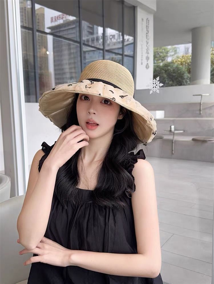 Cappello da sole estivo con protezione UV e tesa larga, nuovo cappello da sole per esterni_voghion.com