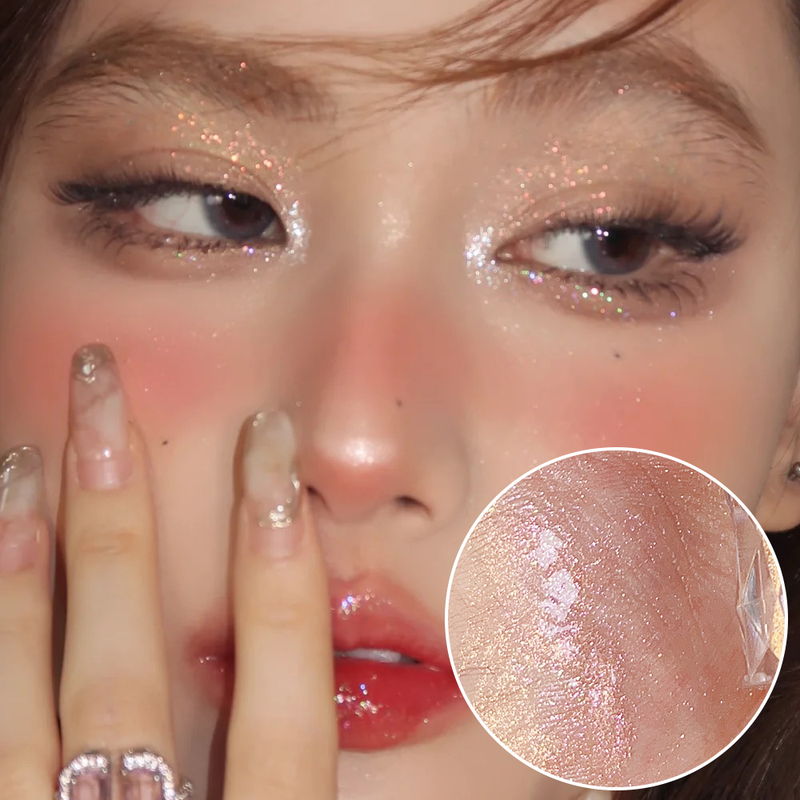 Colors Glitter 5 Liquid Eyeshadow Highlighter Waterproof Pearlescent Shiny Eye Shadow Sequins Lying Silkwo_voghion.com