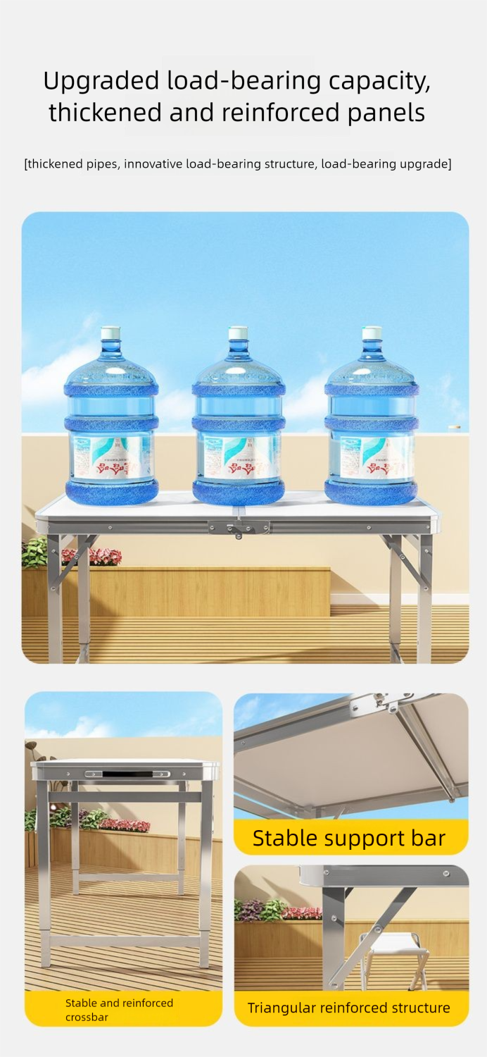 Folding Portable Outdoor Picnic Night Market Stall Extendable Aluminum Alloy Camping Table And Chair_voghion.com