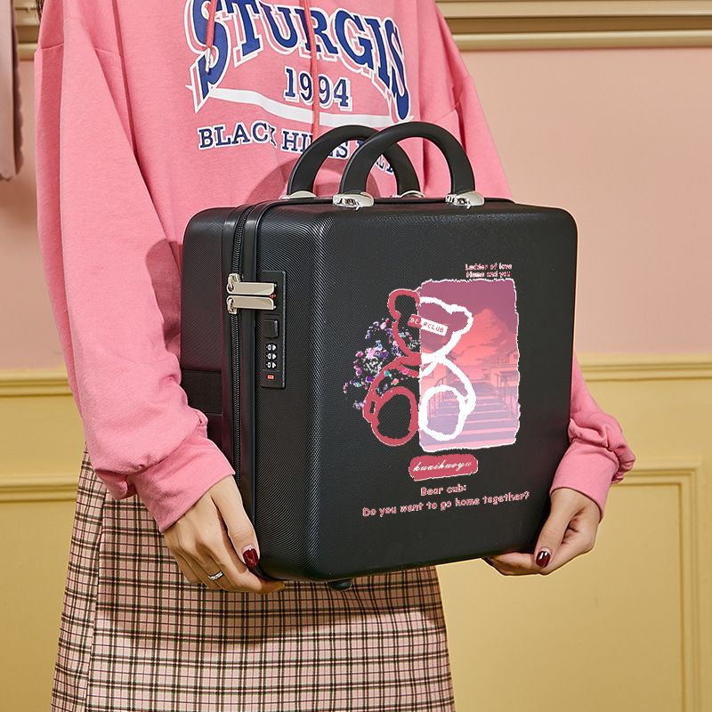 Neu 14-Zoll-Make-up-Koffer Tragbarer Koffer Bedruckte Handtasche mit großer Kapazität Passwortsperre 16-Zoll-Handgepäck_voghion.com