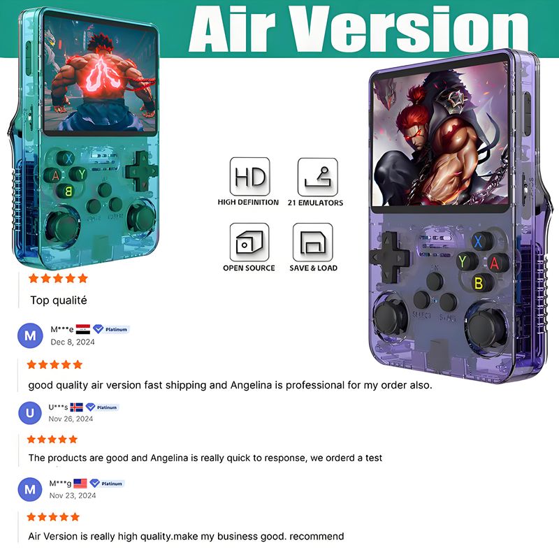Nieuwe Air-versie 128GB R36S PS K36 X6 Mini draagbare handheld gameconsole_voghion.com
