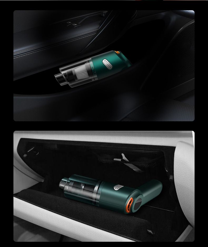 Autostofzuiger Auto Draadloos opladen Auto Huishoudelijk Handheld Kleine auto Mini Krachtige zuigkracht_voghion.com