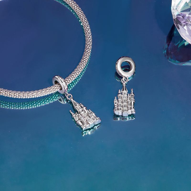 Magic Castle Pendant Charm Sterling Silver Charm_voghion.com