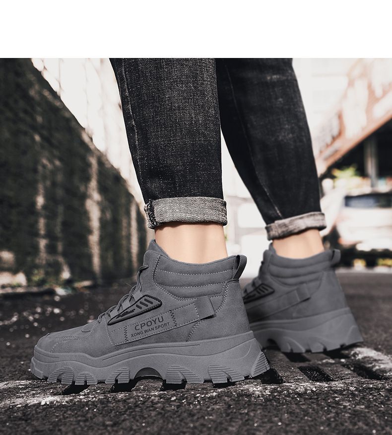 Botas Martin, zapatos para hombre, de primavera, de caña alta, impermeables, antideslizantes, para trabajo, protección laboral, botas de herramientas, botas de plataforma con aumento de altura para exteriores, botas de senderismo_voghion.com