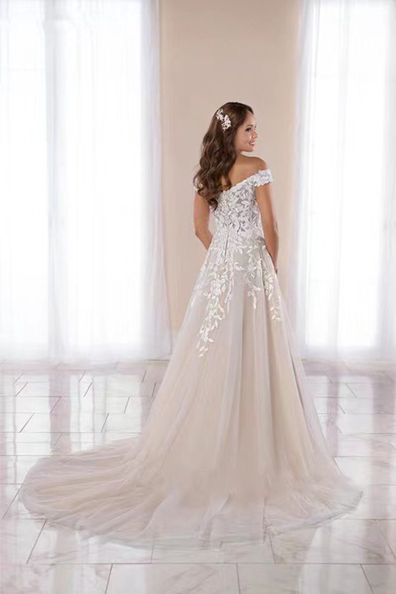 Women's Clothing One Shoulder Light Wedding Dress Forest Style New Style Simple Super Fairy Dream Hepburn Backless Travel Shooting Small Tail Slim_voghion.com