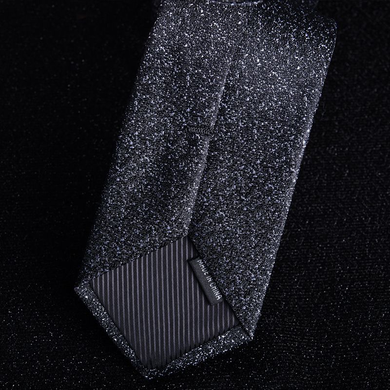 Unisex kaklasaite vīriešiem Profesionāls bizness Executive rāvējslēdzējs 7cm melnas svītras slinkiem cilvēkiem viegli vilkt bez spēlēšanās_voghion.com