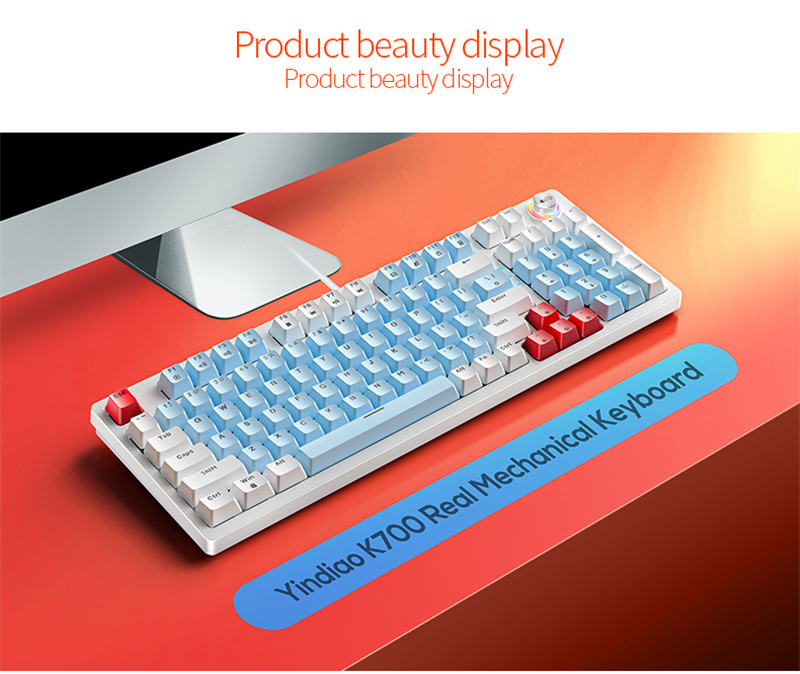 RGB Nuovo K Retroilluminato Cablato Interruttore blu Meccanico Ke Tasto personalizzato Mosaico colorato Manopola multimediale Gioco O e nob_voghion.com