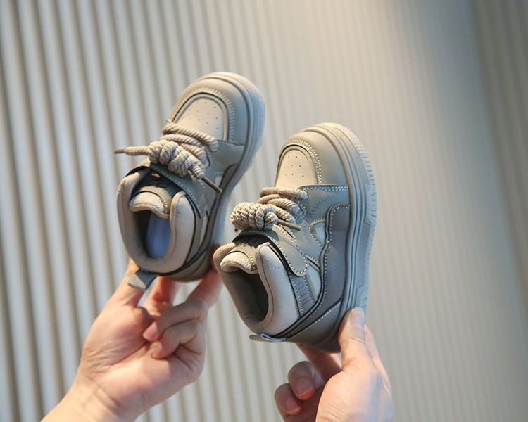 New Boys' Casual Board Shoes High Top Girls' Bread Shoes Soft Soled Baby Shoes_voghion.com