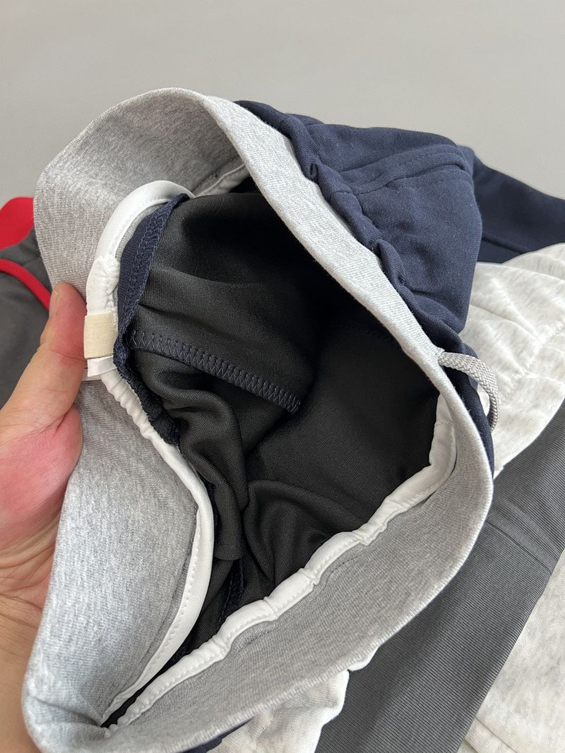 Pantaloni casual da donna a vita alta con gamba dritta e cintura a blocchi di colore - Joggers in misto cotone elasticizzato per il comfort quotidiano_voghion.com