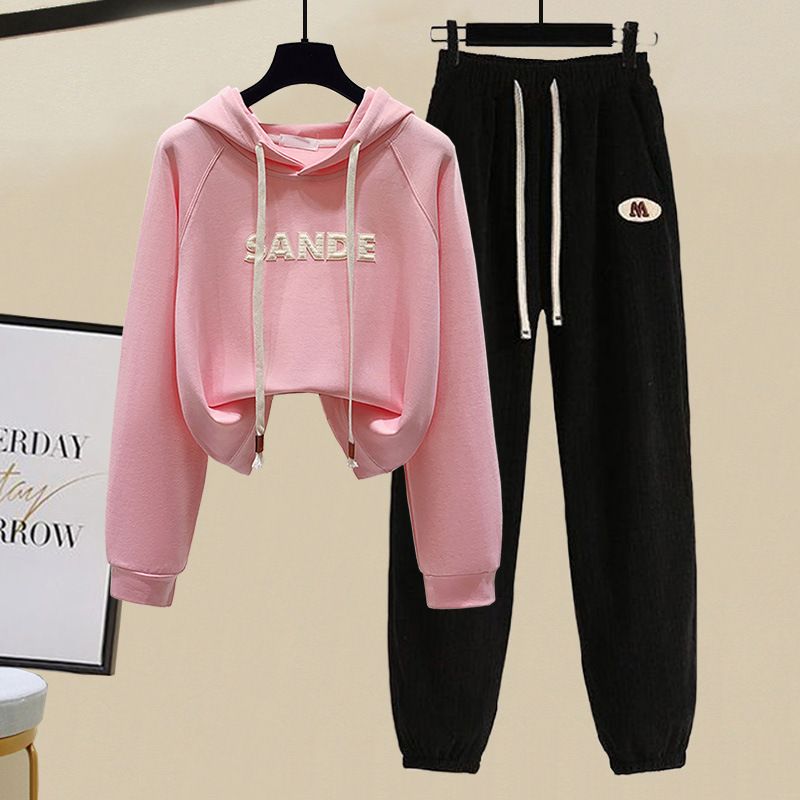 Frauen Kleidung süße mädchen anzug college stil kleine frische pullover zwei stück anzug_voghion.com
