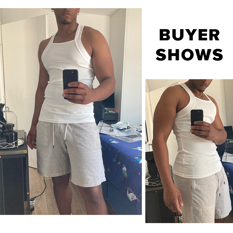 Herrenbekleidung, einfarbig, modisch, ärmellos, Shapewear für Männer, sexy, enge Weste_voghion.com