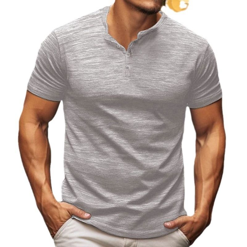 Maglietta a maniche corte con bottoni, da uomo, di qualità imbattibile, 24 nuovi modelli alla moda, con colletto alla coreana, nodo in bambù, estiva, casual, tinta unita, alla moda._voghion.com