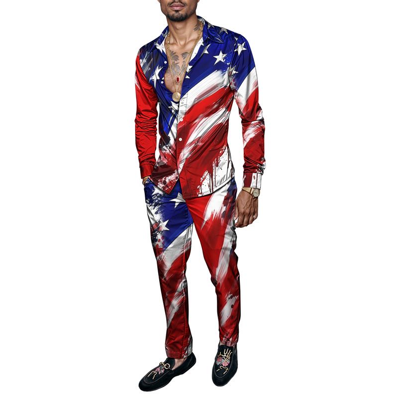 Set di camicie da uomo primavera/estate 2025, con stampa di marca, alla moda, semplice, a maniche lunghe, di alta qualità e comode._voghion.com