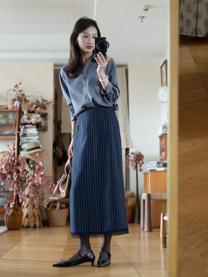 Elegant Suit Set For Women, High-End Feel, 2025 Spring New Casual Commuter Professional Wear, Slimming Blazer And Skirt_voghion.com
