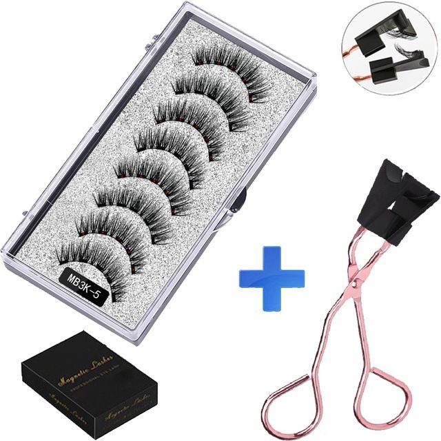 5er-Set magnetischer Wimpern – wiederverwendbare falsche Wimpern mit Clips für den täglichen Gebrauch (einfach anzubringen)_voghion.com