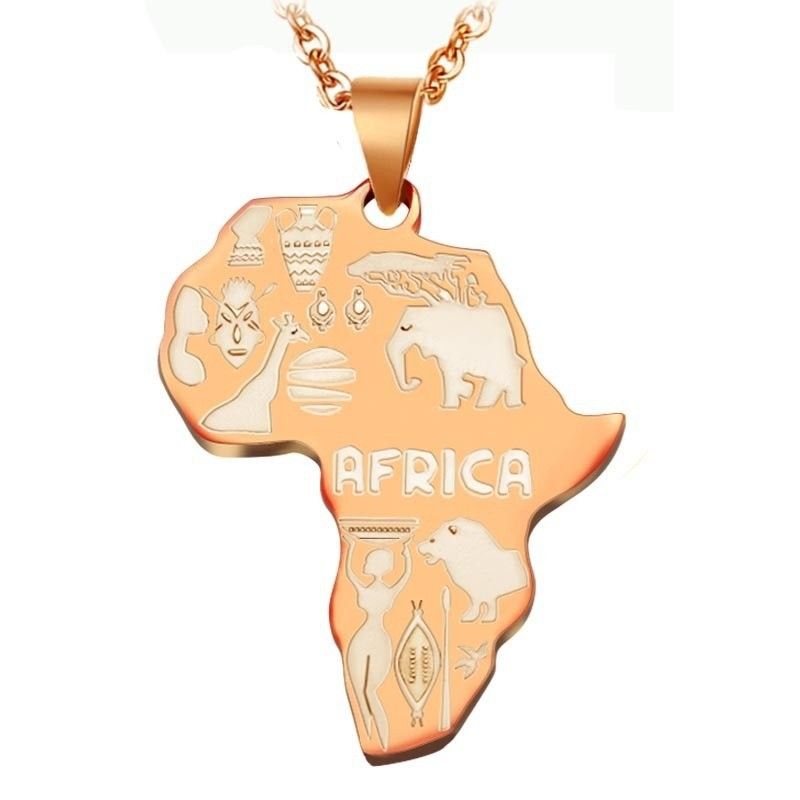Schmuck & Zubehör Heißer verkauf karte halskette persönlichkeit hip hop tier elefant anhänger halskette schmuck_voghion.com