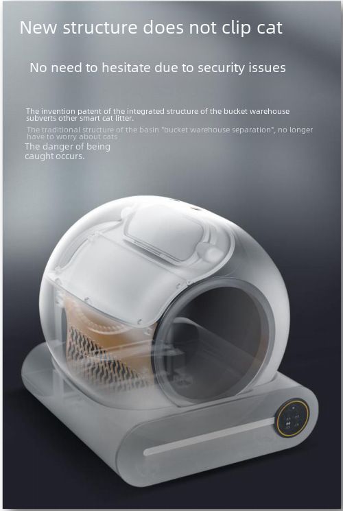Bac à litière intelligent pour chat Hot Pet, transfrontalier, nettoyage automatique, déodorant électrique, machine à litière pour chat entièrement fermée_voghion.com