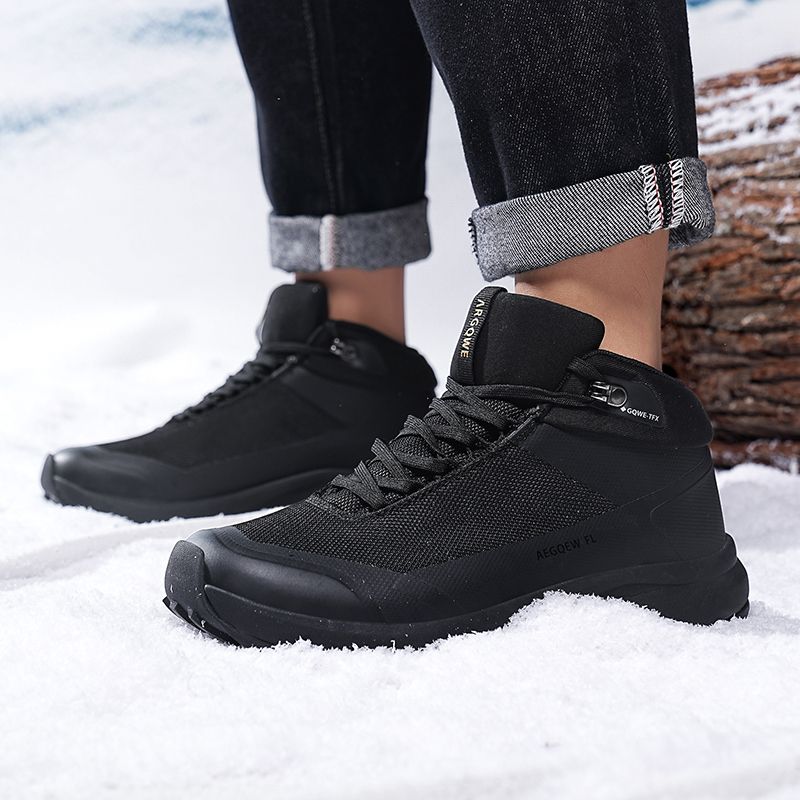 New Anti-splashing Water Mid-top Warm Outdoor Hiking Shoes_voghion.com
