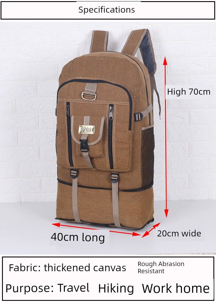 80 L Wanderrucksack aus dickem Canvas für Herren_voghion.com