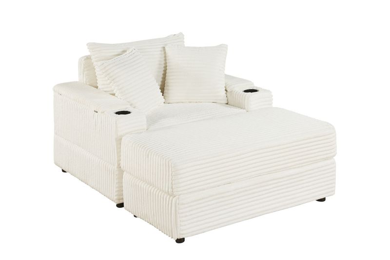 sofa With 2 Toss Pillows And A Ottoman ,Comfy Sofa- Deep Seat Couch For Living Room_voghion.com