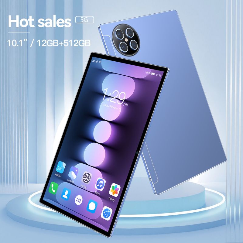 2024 Neues Tablet 12 GB + 512 GB 10,1 Zoll Android Smart WiFi Bluetooth GPS Büro Gaming Dual in einem_voghion.com